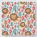 cute retro Lion kids illustration Stone Coaster