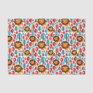 cute retro Lion kids illustration Tissue Paper