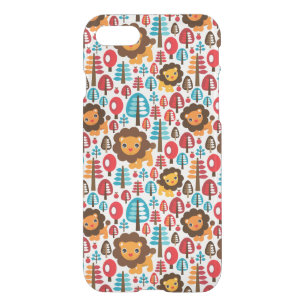 cute retro Lion kids illustration iPhone SE/8/7 Case