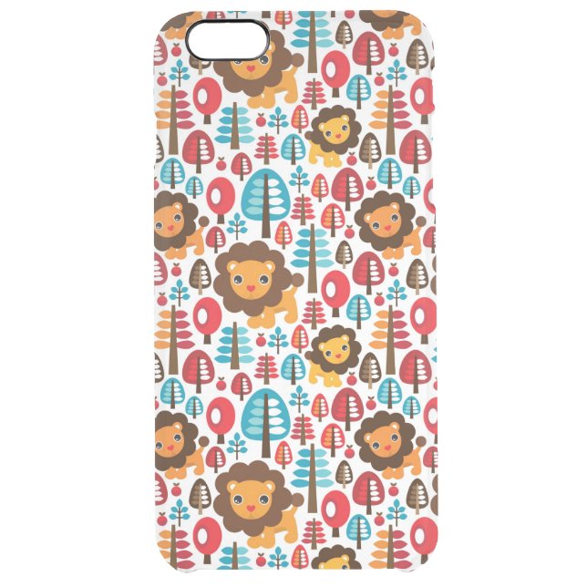 cute retro Lion kids illustration Uncommon iPhone Case (Back)