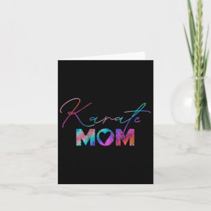 Cute Retro Martial Arts Mother's Day Rainbow Karat Card