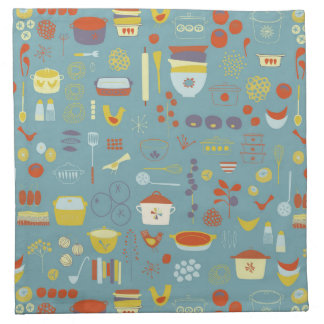 Cute Retro Mid-Century Cooking Cloth Napkin