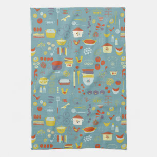 Cute Retro Mid-Century Cooking Kitchen Towel