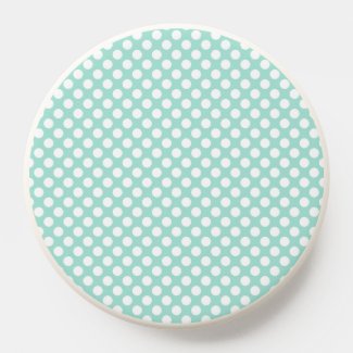 Cute Retro Mint Green Polkadots Pattern 