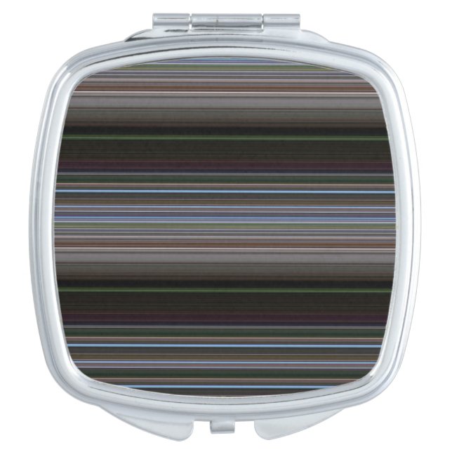 Cute retro modern stripes compact mirror (Front)