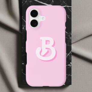 Cute Retro Monogram Pink iPhone 17 Case