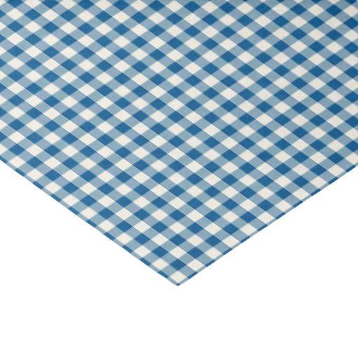 Cute Retro Navy Blue Gingham Plaid Pattern Tissue Paper | Zazzle