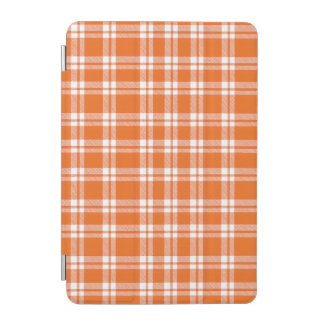 Cute Retro Orange Gingham Plaid Pattern iPad Mini Cover