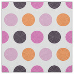 Cute Retro Orange Purple Pink Polka Dot Pattern Fabric