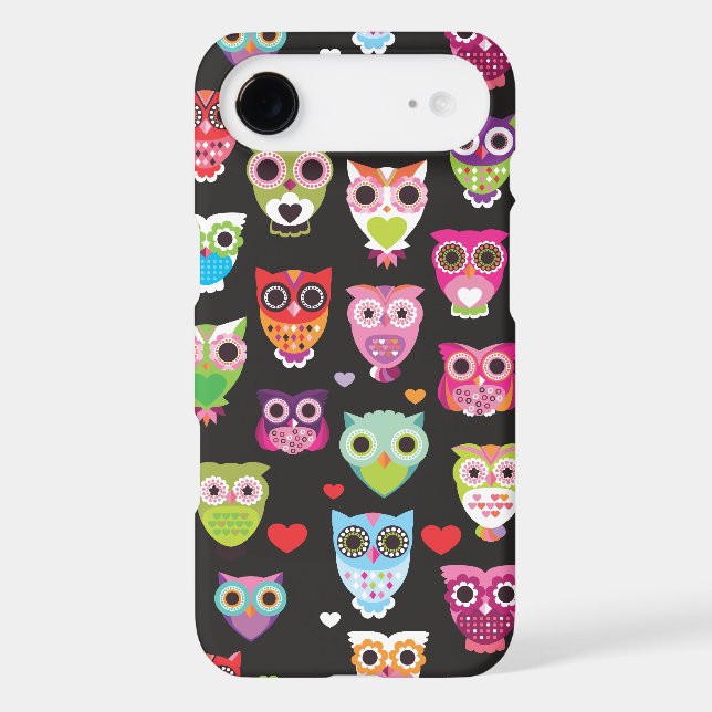 Cute retro owl pattern illustrated iphone 5 case (Back)