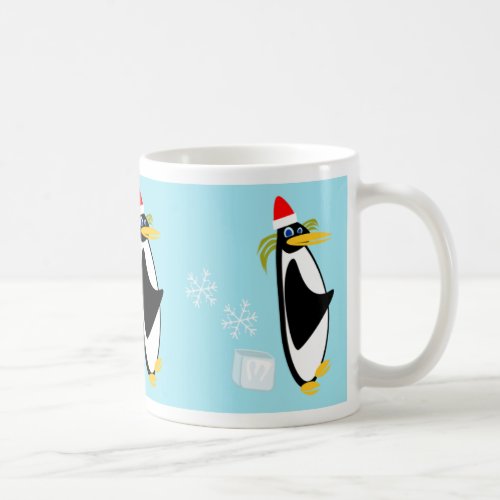 Cute Retro Penguin Holiday Toon Coffee Mug