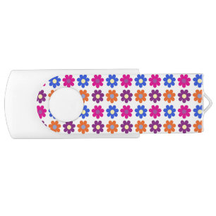 Cute Retro Penny Flower Pattern Flash Drive
