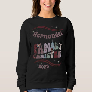 Cute Retro Personalized Family Christmas Sweatshirt