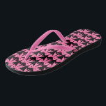 Cute Retro Pink Bow Flip Flops<br><div class="desc">A cute pink bow pattern decorates these stylish flip flops. These flip flops are great for the pool, beach, summer, vacation, etc... The design is from original art.</div>