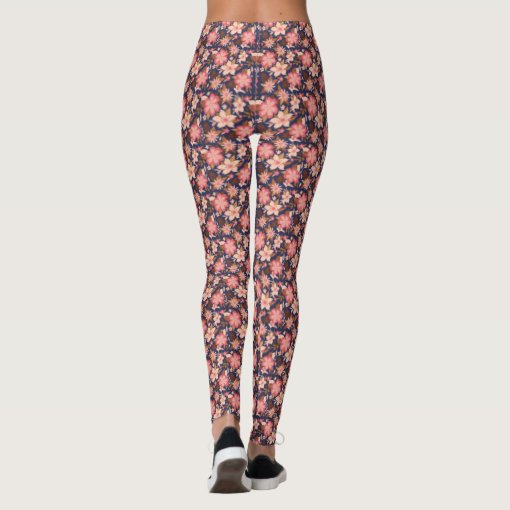 Floral Embroidered Pink Leggings main image 1