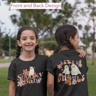 Cute retro Print Halloween Spooky Ghost tshirt