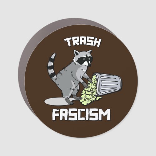 Cute Retro Raccoon _ Trash Fascism Car Magnet