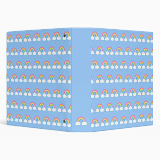 Cute Retro Rainbow Pattern 3 Ring Binder