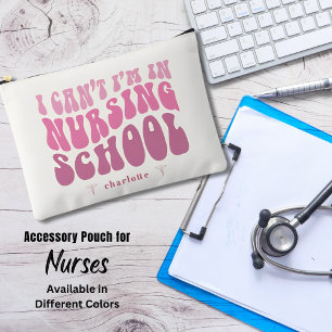 Cute Retro Registered Nurse Graduation Gift Custom Accessory Pouch