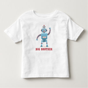 Cute retro robot cartoon android big brother toddler t-shirt