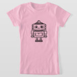 Cute Retro Robot Cartoon Illustration Kids T-shirt at Zazzle