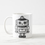 Cute Retro Robot Cartoon Illustration Mug at Zazzle