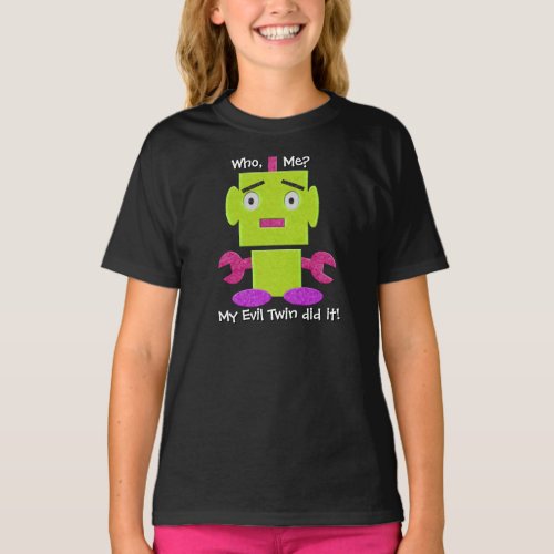 Cute Retro Robot _ Ghoul Green _ Evil Twin T_Shirt