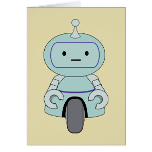 Cute Retro Robot Illustration Cards