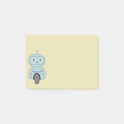 Cute Retro Robot Illustration Post_it Notes