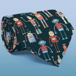 Cute Retro Robot Pattern Neck Tie<br><div class="desc">Cute and helpful looking retro 1950s style robots.  Grandad probably made these in his shed.  Artificial Intelligence,  but not in a scary way.  Original art by Nic Squirrell.</div>