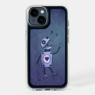 Cute Retro Robot Singing Speck iPhone 14 Case