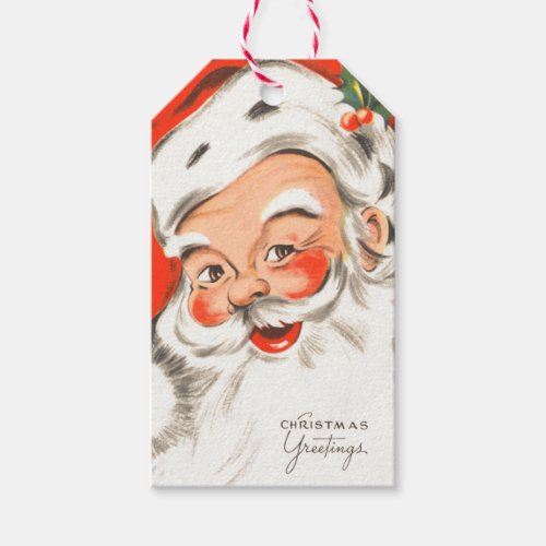 Cute Retro Santa Claus Gift Tags