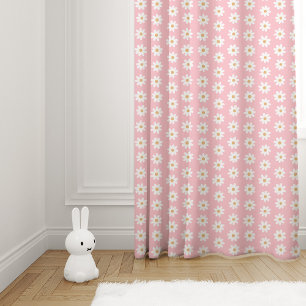Cute Retro Scattered Daisies Custom Color Girl Blackout Curtains