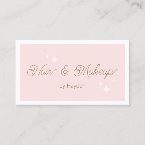 Cute Retro Script Pink Beauty  Business Card