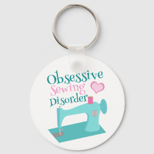 Cute Retro Sewing Machine Seamstress Keychain