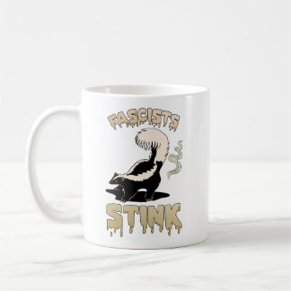 Cute Retro Skunk - Fascists Stink Coffee Mug