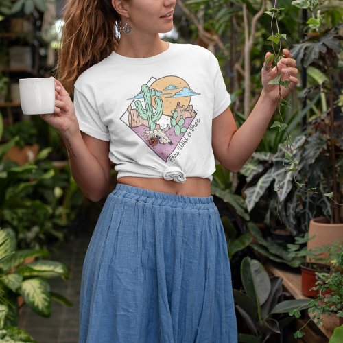 Cute Retro Stay Wild and Free T_Shirt