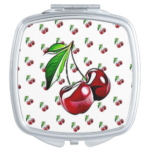 Cute Retro Style Cherry Mirror Compact