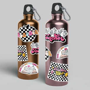 Cute Retro Teacher Life Vinyl Sticker Pack