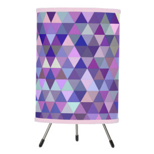 Cute Retro Triangular Pink Mid Century Modern Tripod Lamp