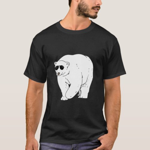 Cute Retro Vintage Boys Girls Polar Bear With Sung T_Shirt