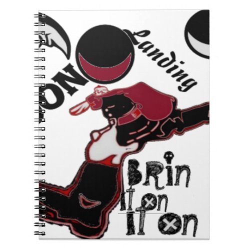 Cute retro vintage Bring it On Moon Landing HoHoHo Notebook