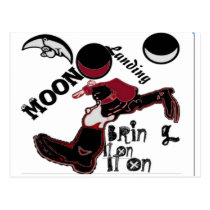 Cute retro vintage Bring it On Moon Landing HoHoHo Postcard Cute retro vintage Bring it On Moon Landing HoHoHo Postcard