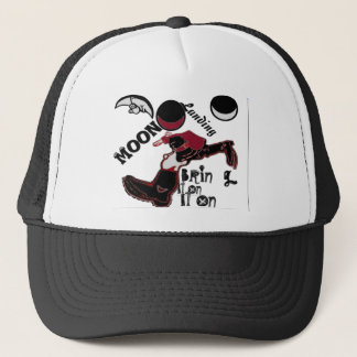 Cute retro vintage Bring it On Moon Landing HoHoHo Trucker Hat