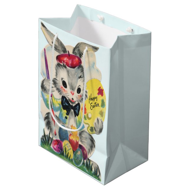 Cute retro vintage Easter bunny  Medium Gift Bag (Front Angled)