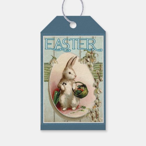 Cute Retro Vintage Easter Bunny Rabbit Gift Tags