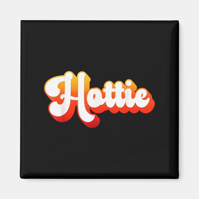 Cute Retro Vintage Hottie Magnet (Front)