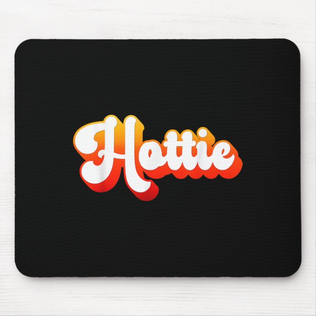 Cute Retro Vintage Hottie Mouse Pad (Front)