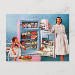 Cute retro vintage kitchen any purpose postcard