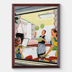 Cute retro vintage kitchen decor plaque